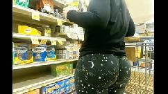 Fat ass step mom wedgie at store